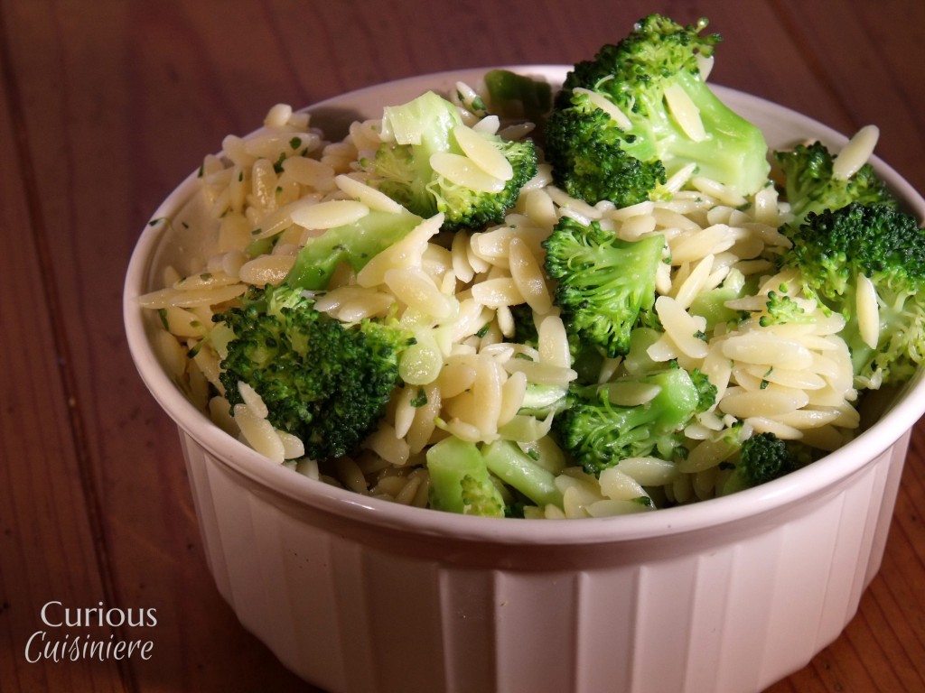 Orzo with Parsley and Broccoli • Curious Cuisiniere
