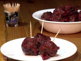Cranberry Glazed Meatballs - Curious Cuisiniere