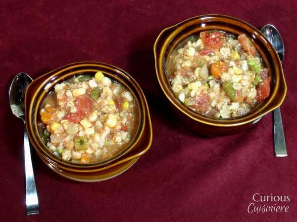 Clhunky Vegetable and Barley Soup via Curious Cuisiniere