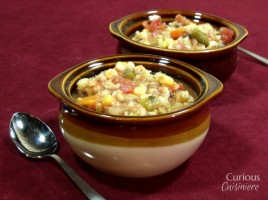 Clhunky Vegetable and Barley Soup via Curious Cuisiniere