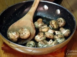 Basil "Marinated" Mushrooms via Curious Cuisiniere