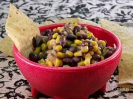 Sweet and Tangy Black Bean Salsa via Curious Cuisiniere