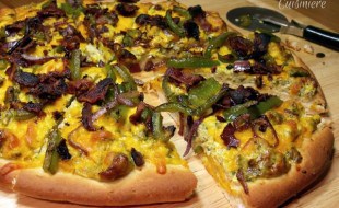Bacon, Egg, and Cheese Pizza from Curious Cuisiniere