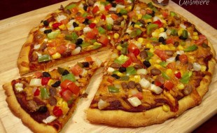 Cornmeal Crust for Mexican Pizza from Curious Cuisiniere