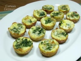 Potato Crusted Italian Spinach Mini Quiche from Curious Cuisiniere