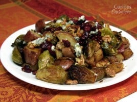 Roasted Brussels Sprouts with Blue Cheese from Curious Cuisiniere