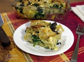 Greek Breakfast Strata from Curious Cuisiniere