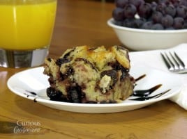 Overnight Cherry Almond Bread Pudding from Curious Cuisiniere #cherryharvest