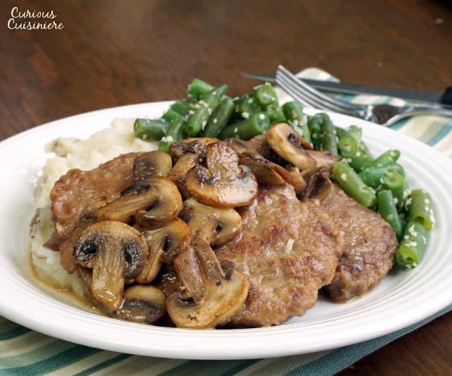 Venison Marsala is a deep and flavorful recipe that provides a unique way to use your venison steak. (But it would work just as well with beef!) | www.CuriousCuisiniere.com 