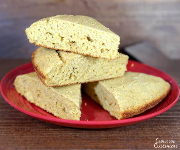 If you love a light sweet, crisp-edged, robust cornbread where you can really taste the corn, this recipe for Southern Skillet Cornbread is for you! | www.curiouscuisiniere.com 
