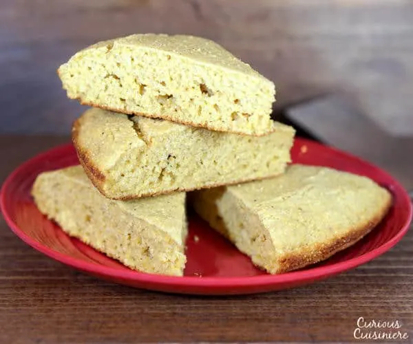 If you love a light sweet, crisp-edged, robust cornbread where you can really taste the corn, this recipe for Southern Skillet Cornbread is for you! | www.curiouscuisiniere.com 