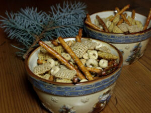 Savory party snack mix