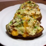 Twice Baked Potatoes with Broccoli Cheddar and Bacon