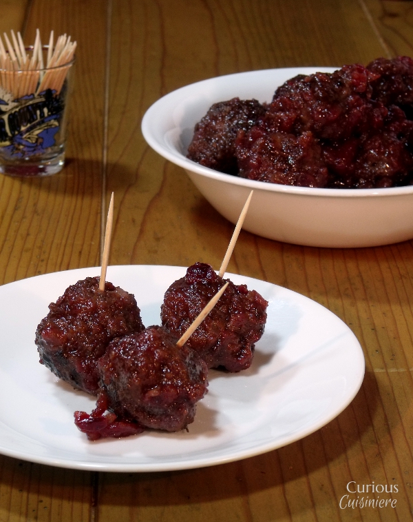 Cranberry Glazed Meatballs - Curious Cuisiniere