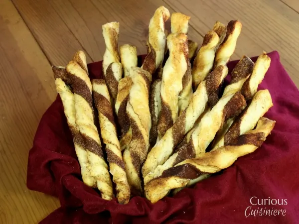 Crispy Cinnamon Twists via Curious Cuisiniere