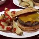 Chipotle Black Bean Burgers and Baked Garlic Home Fries #SundaySupper