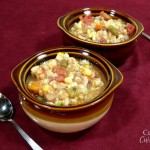 Clhunky Vegetable and Barley Soup via Curious Cuisiniere