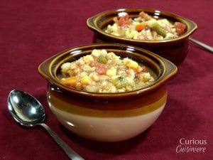 Clhunky Vegetable and Barley Soup via Curious Cuisiniere