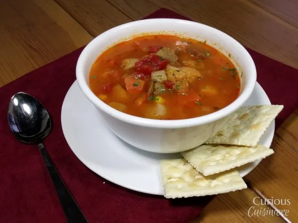 Manhattan Fish Chowder via Curious Cuisiniere