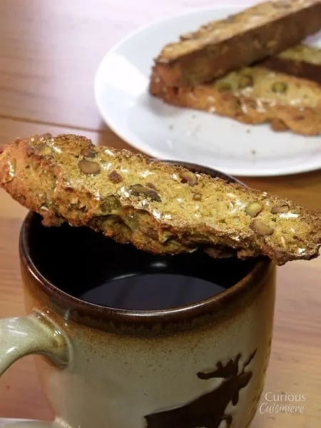 Pistachio Biscotti from Curious Cuisiniere