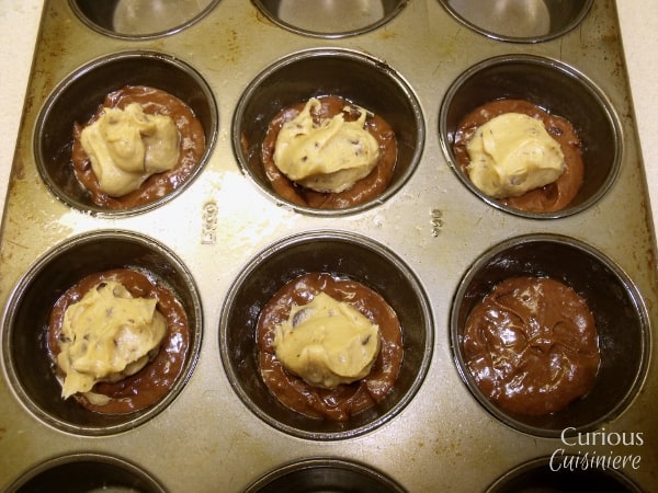 Chocolate Chip Cookie Brownie Cupcakes from Curious Cuisiniere