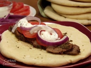 Venison Steak Gyros from Curious Cuisiniere