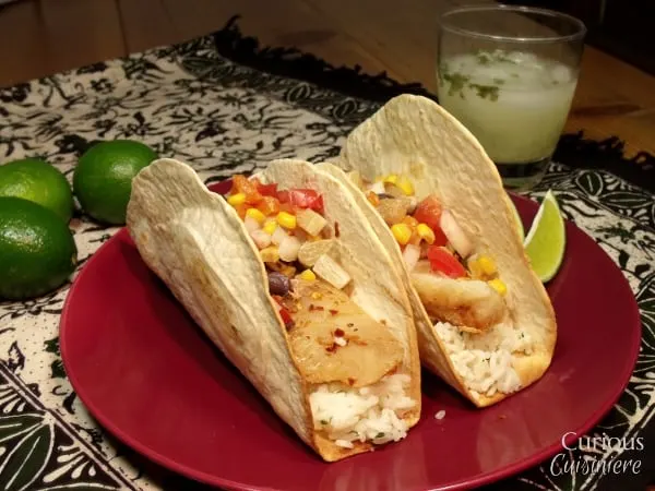 FishTacos with Lime Salsa from Curious Cuisiniere