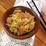 Thai Style Cabbage Salad with Crispy Fish