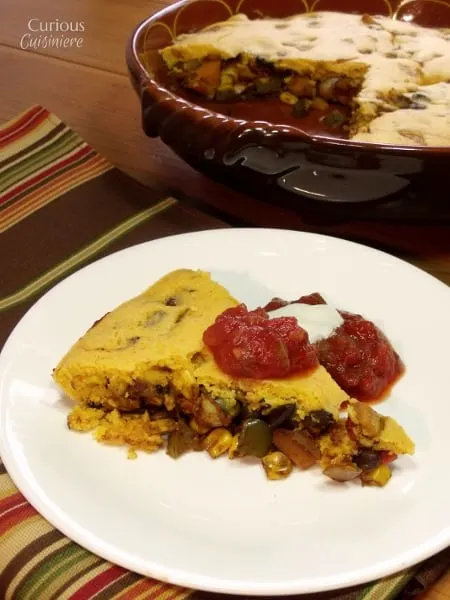 Cornbread Tamale Pie wth Beans and Butternut Squash from Curious Cuisiniere