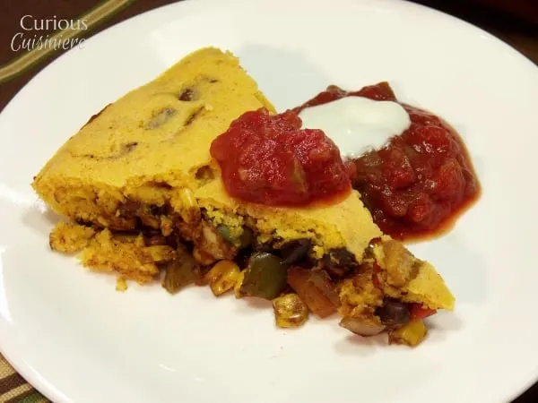 Cornbread Tamale Pie wth Beans and Butternut Squash from Curious Cuisiniere