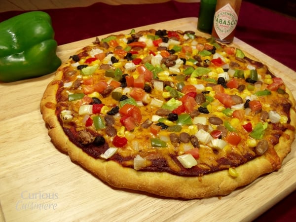 Cornmeal Crust for Mexican Pizza from Curious Cuisiniere