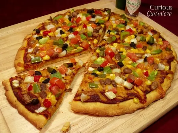 Cornmeal Crust for Mexican Pizza from Curious Cuisiniere