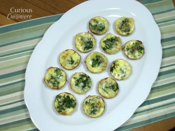 Potato Crusted Italian Spinach Mini Quiche from Curious Cuisiniere