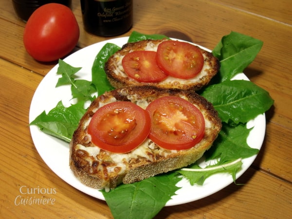 Individual Sourdough Caprese Pizzas from Curious Cuisiniere