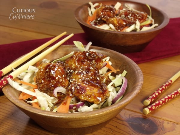Baked Honey Sesame Chicken Salad from Curious Cuisiniere