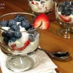 Individual Red White and Blue Ice Cream Trifles