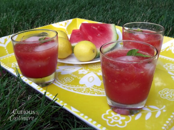 Watermelon Basil Lemonade from Curious Cuisiniere