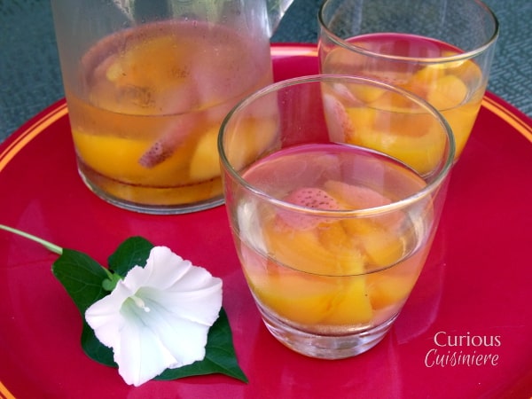 Strawberry Peach Sangria from Curious Cuisiniere