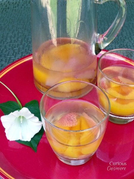Strawberry Peach Sangria from Curious Cuisiniere