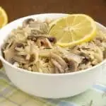 Rosemary Lemon Orzo with Mushrooms