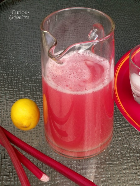 This Rhubarb Lemonade brings a unique sweet and tart twist to the refreshing summer classic drink. | Curious Cuisiniere