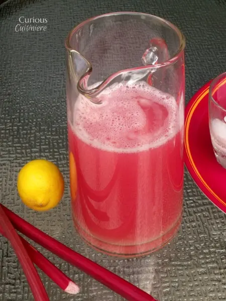 This Rhubarb Lemonade brings a unique sweet and tart twist to the refreshing summer classic drink. | Curious Cuisiniere