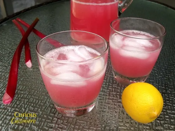 This Rhubarb Lemonade brings a unique sweet and tart twist to the refreshing summer classic drink. | Curious Cuisiniere