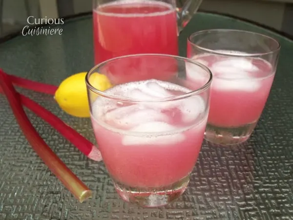 This Rhubarb Lemonade brings a unique sweet and tart twist to the refreshing summer classic drink. | Curious Cuisiniere