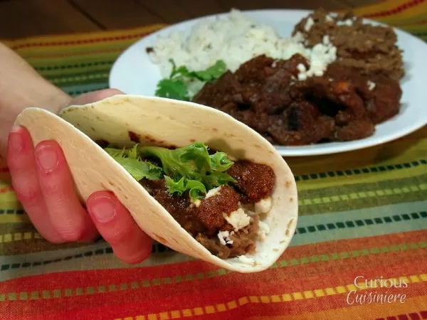 This is an easy recipe for a classic red mole sauce that we've paired with strips of venison steak. This Mexican mole rojo would pair just as well with beef. - Venison Mojo Rojo from Curious Cuisiniere