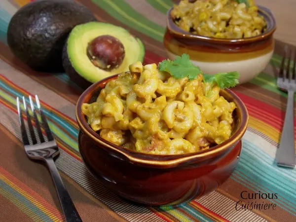 Mexican Avocado Mac and Cheese from Curious Cuisiniere