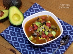 Mexican Minestrone with Avocados from Curious Cuisiniere