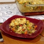 Bacon-Cheddar Biscuit Topped Turkey Pot Pie from Curious Cuisiniere