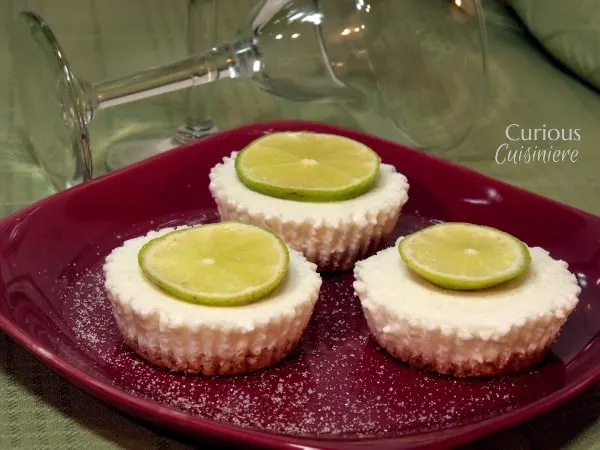 Frozen Margarita Cheesecake Bites from Curious Cuisiniere