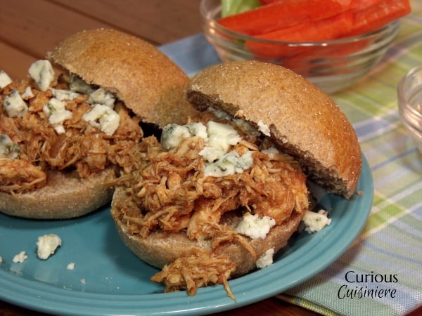 Buffalo Chicken - Lightened Up and Crock Pot from Curious Cuisiniere